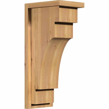 Ekena Millwork Mediterranean Smooth Corbel w/Backplate, Western Red Cedar, 7 1/2"W x 10"D x 22"H COR08X10X22MED01SWR
